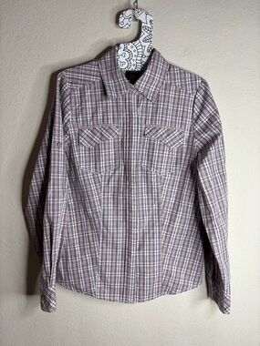 REI Zion plaid sun thistle long sleeve shirt size Medium